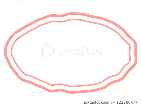 粉紅色扭曲橢圓形框 122260477