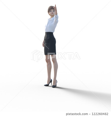 A young woman who takes a pose A young woman who takes a pose 122260482