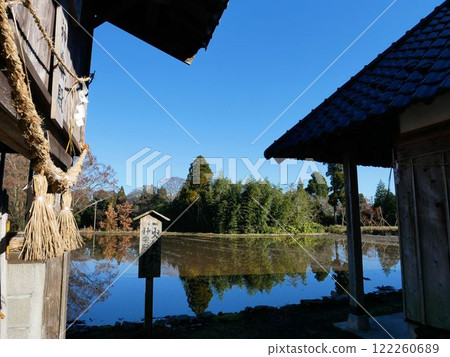 下神社一田境內的一田池（熊本縣阿蘇市） 122260689