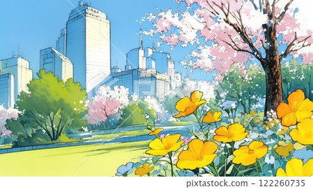 Spring urban park_3 Spring urban park_3 122260735