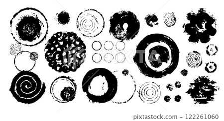 circle shape texture vector design element set, abstract multicolored background 122261060