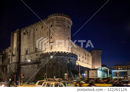Naples Nuovo Castle at night 122261126