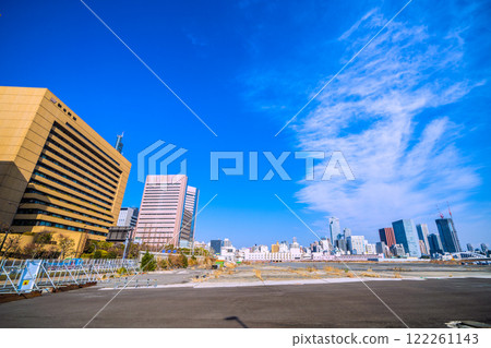 Tokyo cityscape in Japan: Towards a new era. View of the former Tsukiji Market site, etc. Towards redevelopment... = January 23, 2025 122261143