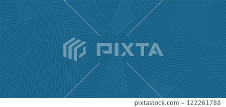 Geometric line pattern vector background. Simple flat stripe graphic design in blue color. Modern elegant texture for business technology banner 122261788