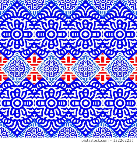 vector illustration of a beautiful colorful pattern with mandala vector illustration of a beautiful colorful pattern with mandala 122262235