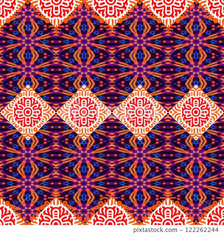 vector illustration of a beautiful colorful pattern with mandala 122262244