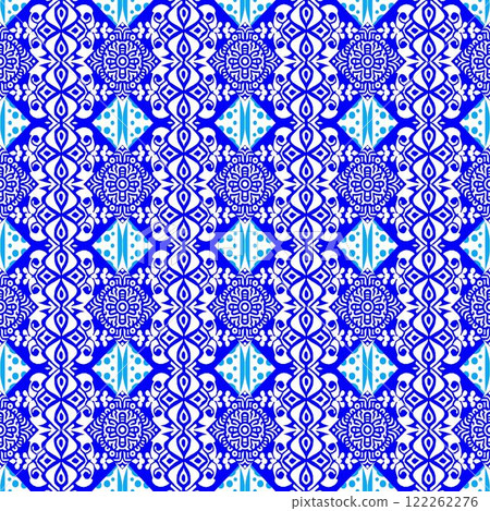 vector illustration of a beautiful colorful pattern with mandala 122262276