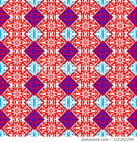 vector illustration of a beautiful colorful pattern with mandala 122262294