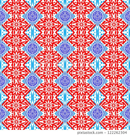 vector illustration of a beautiful colorful pattern with mandala vector illustration of a beautiful colorful pattern with mandala 122262304