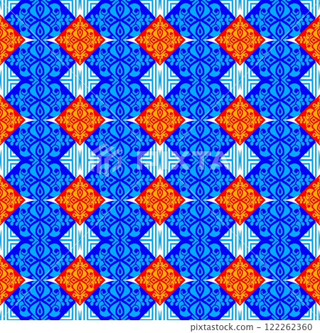vector illustration of a beautiful colorful pattern with mandala 122262360
