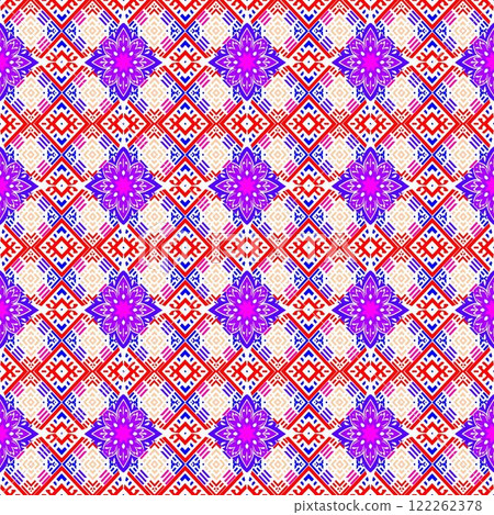 vector illustration of a beautiful colorful pattern with mandala vector illustration of a beautiful colorful pattern with mandala 122262378