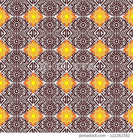 vector illustration of a beautiful colorful pattern with mandala 122262382