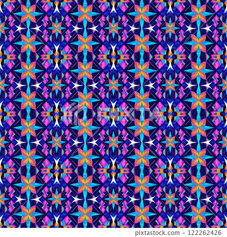 vector illustration of a beautiful colorful pattern with mandala 122262426