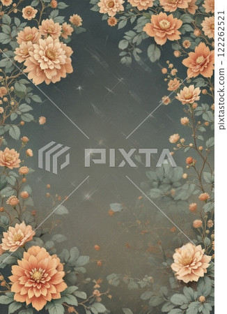 Ukiyo-e style floral background 122262521