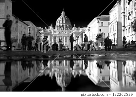 Vatican in black and white and retro style. 122262559