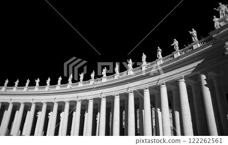 Vatican in black and white and retro style. 122262561