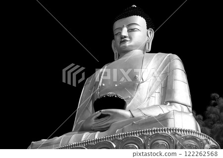 buddha in kathmandu.  retro style photography 122262568