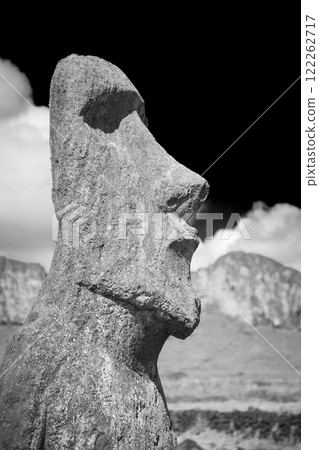 Easter Island Statues. retro style photography Easter Island Statues. retro style photography 122262717
