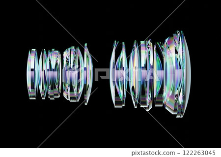 3D illustration of a spectroscopic photo lens 122263045