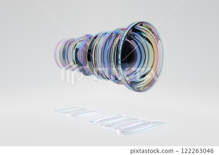 3D illustration of a spectroscopic photo lens 3D illustration of a spectroscopic photo lens 122263046