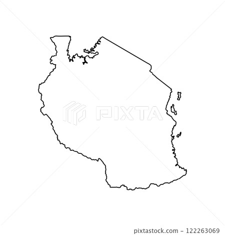 Tanzania Map Icon Tanzania Map Icon 122263069