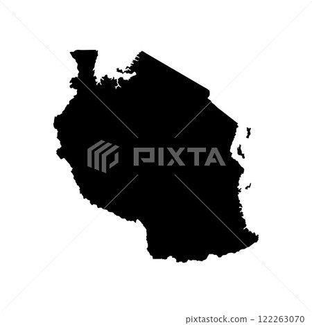 Tanzania Map Icon 122263070