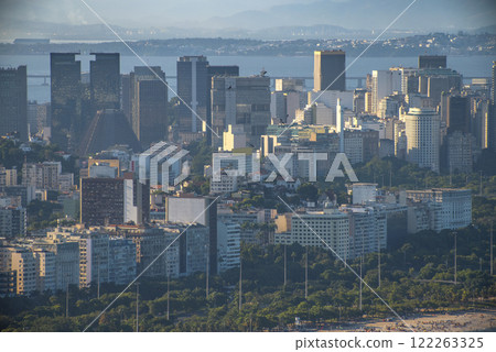 view of downtown Rio de Janeiro from Sugarloaf Mountain. view of downtown Rio de Janeiro from Sugarloaf Mountain. 122263325