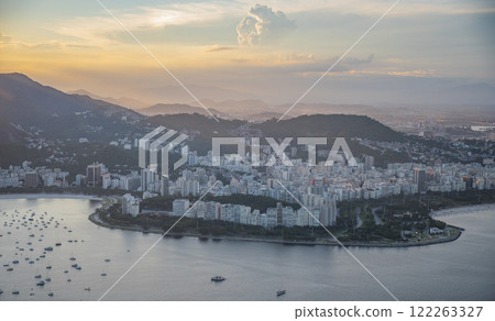 view of downtown Rio de Janeiro from Sugarloaf Mountain. 122263327