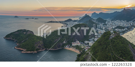 view of downtown Rio de Janeiro from Sugarloaf Mountain. view of downtown Rio de Janeiro from Sugarloaf Mountain. 122263328