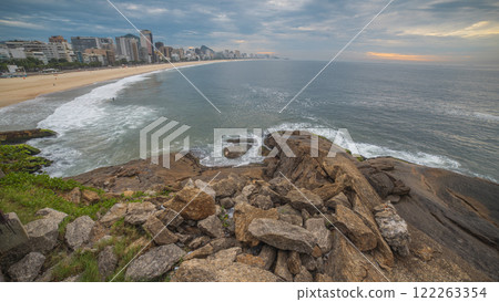 Leblon Beach in Rio de Janeiro at sunrise 122263354