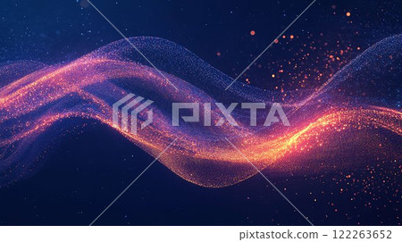Abstract waves made up of light particles 122263652