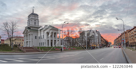 Town Hall in the historical center of Minsk.Belarus 122263846