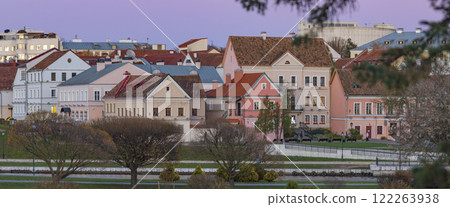 evening district of Minsk Nemiga. Belarus evening district of Minsk Nemiga. Belarus 122263938