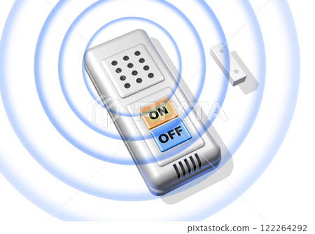 具有白色背景效果的安全影像（窗戶安全蜂鳴器/窗戶安全警報） 122264292