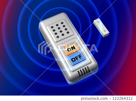 Crime prevention image (window security buzzer/window security alarm) with black background effect Crime prevention image (window security buzzer/window security alarm) with black background effect 122264312