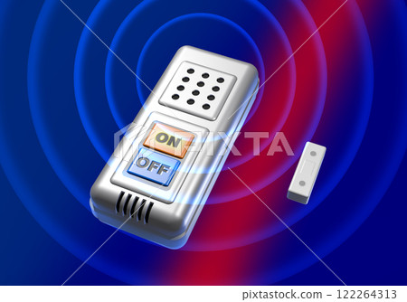 Crime prevention image (window security buzzer/window security alarm) with black background effect 122264313