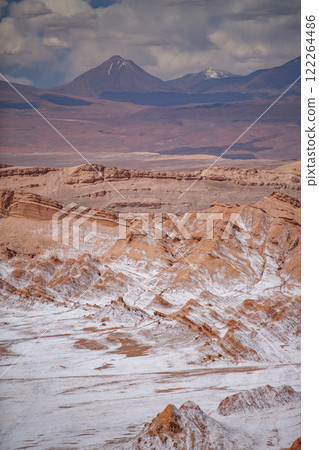 Winter and snow in the Atacama Desert in Chile. 122264486