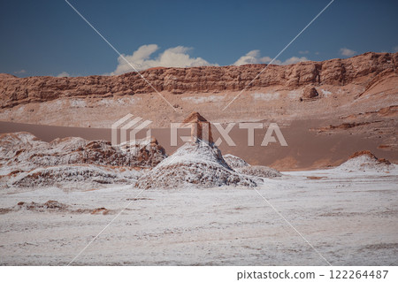 Winter and snow in the Atacama Desert in Chile. 122264487
