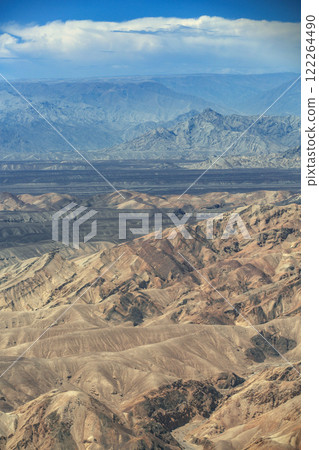 Peruvian Andes Mountains in the Nazca Desert 122264490