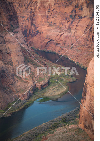 view of the Colorado River in the Grand Canyon in Arizona. 122264509