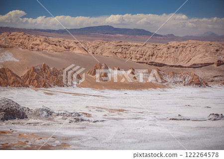 Winter and snow in the Atacama Desert in Chile. 122264578