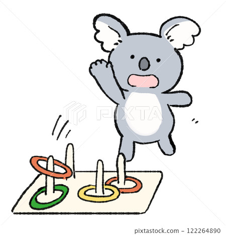 Koalas playing ring toss Koalas playing ring toss 122264890