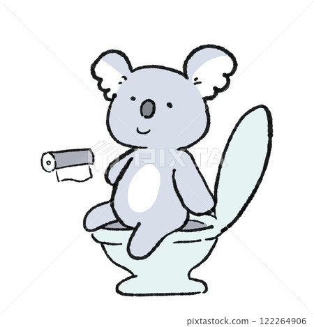 Koala going to the toilet 122264906