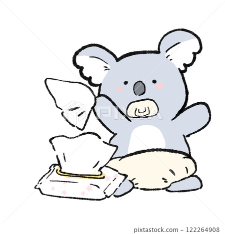 無尾熊寶寶濕紙巾 122264908