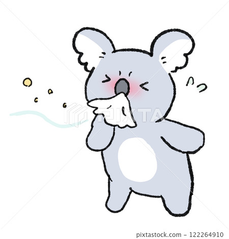 Koala blowing its nose 122264910