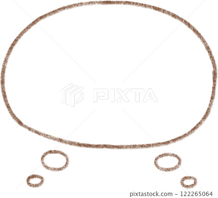 Brown speech bubble line drawing Brown speech bubble line drawing 122265064