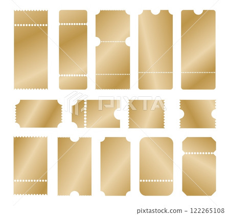 Golden Ticket and VIP Voucher Design for Events, Cinema, Casino, and Entertainment Access Passes Vector Illustration Golden Ticket and VIP Voucher Design for Events, Cinema, Casino, and Entertainment Access Passes Vector Illustration 122265108