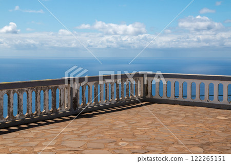 Terrace and Atlantic ocean, Ponta do Pargo, Madeira 122265151