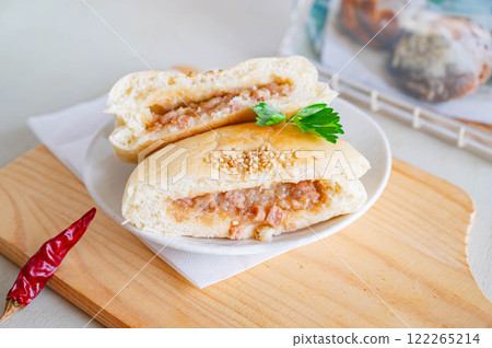 Meat bun style bread 122265214