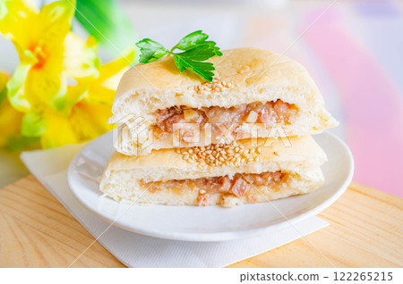 Meat bun style bread 122265215